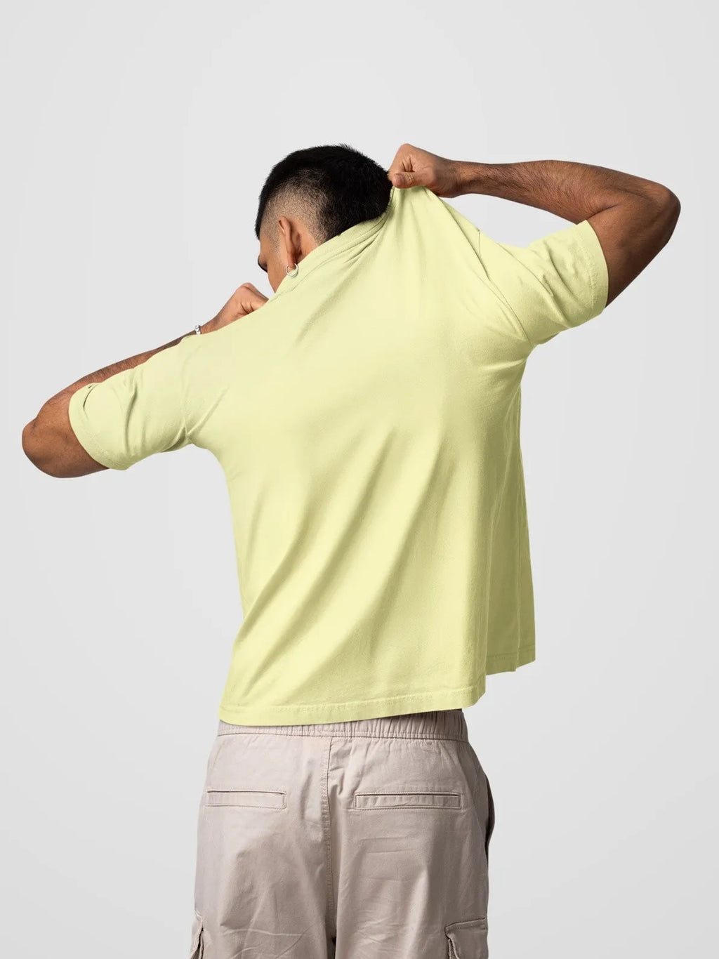 Fuzn Round Neck T-Shirt Light Yellow