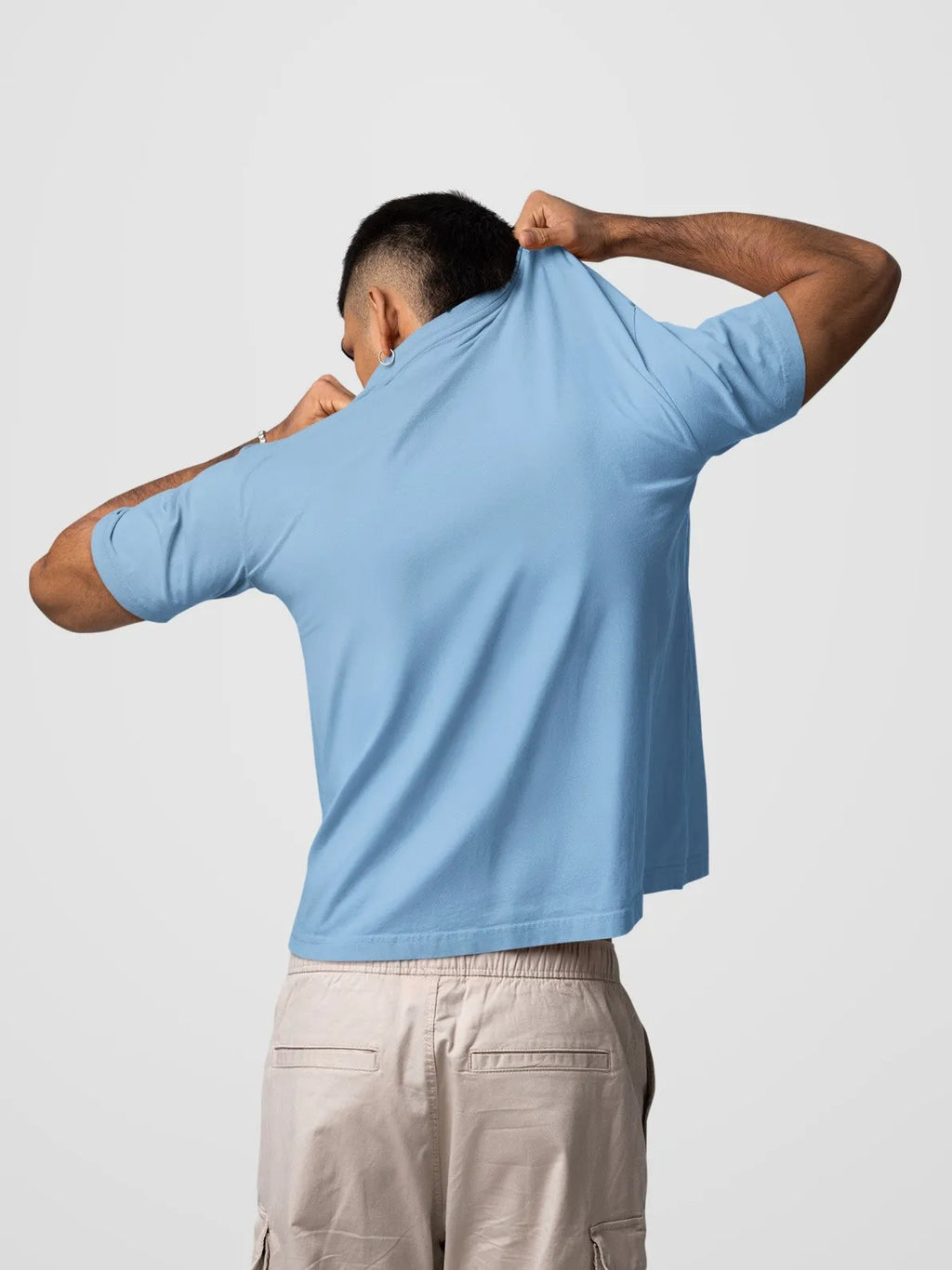 Fuzn Round Neck T-Shirt Sky Blue