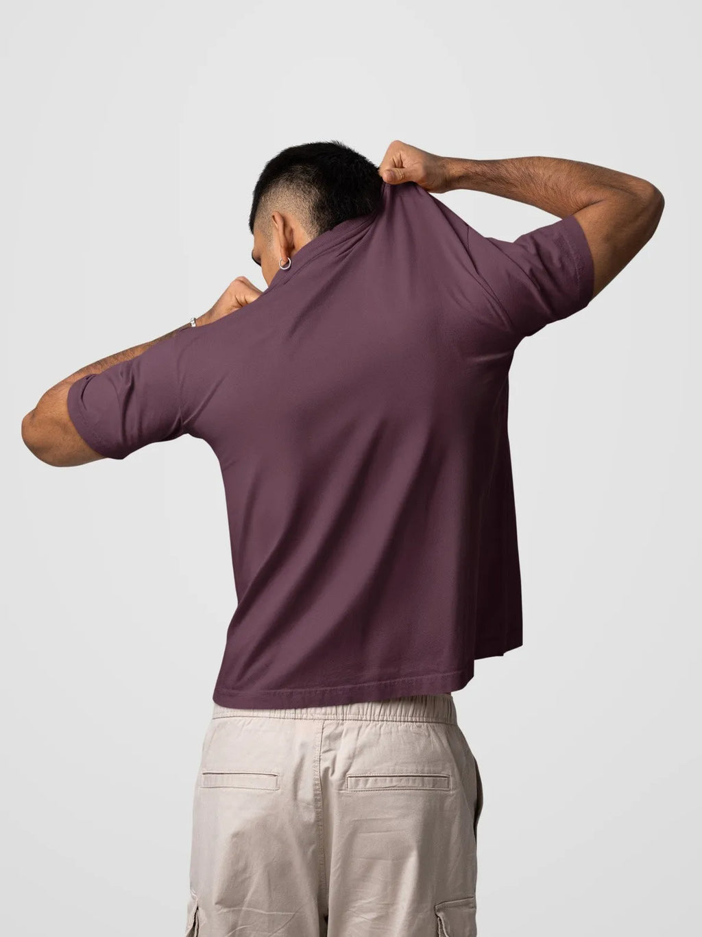 Fuzn Round Neck T-Shirt Maroon