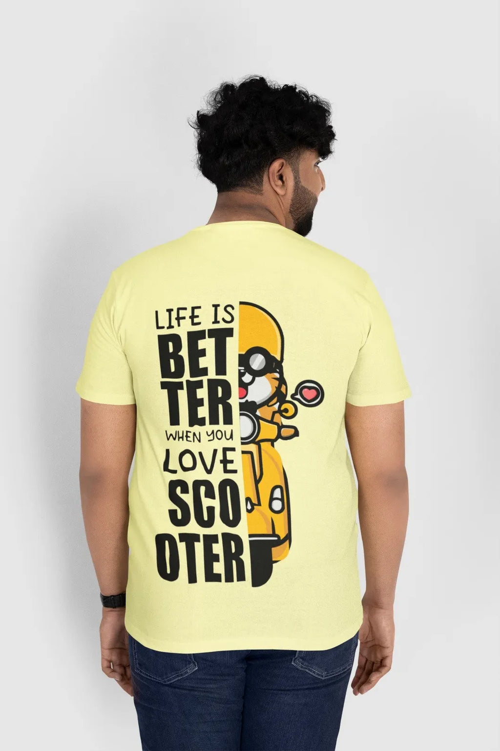 Unisex- Round Neck Yellow