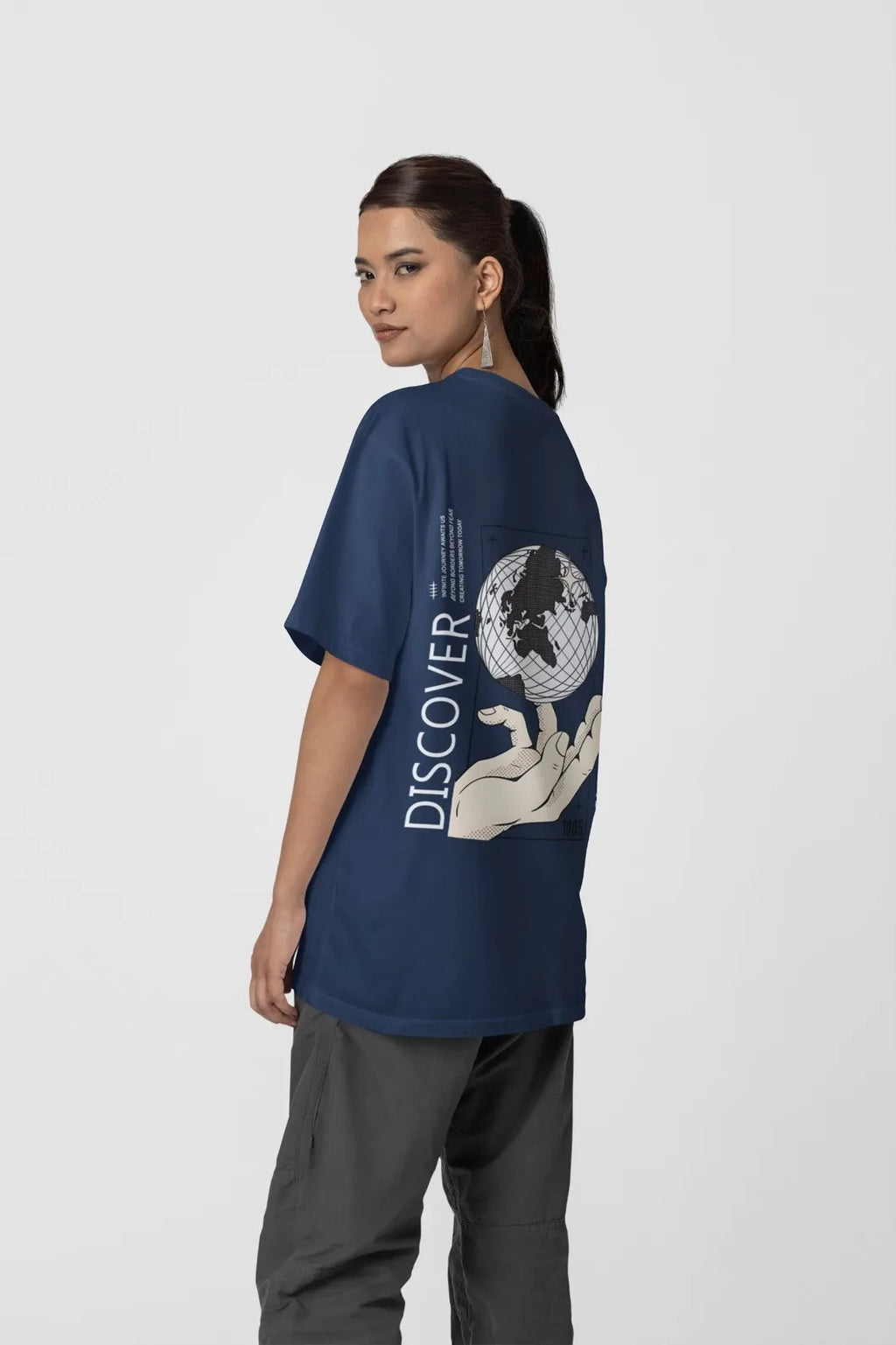 Women Oversize T-Shirt Blue Color