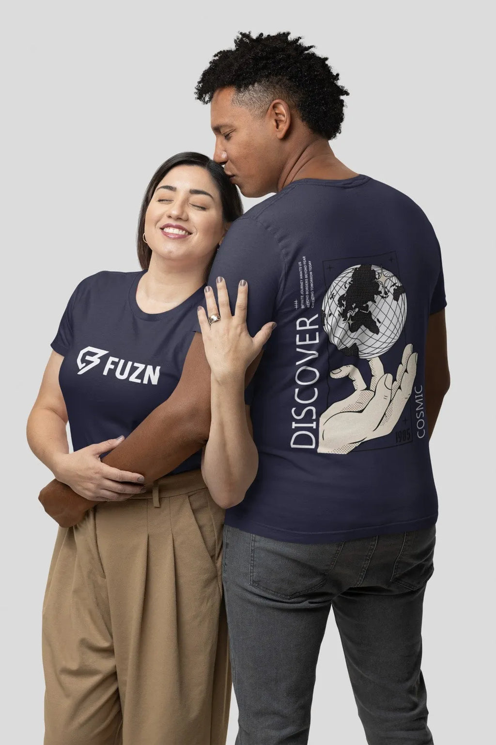 Unisex Round Neck T-Shirt Blue