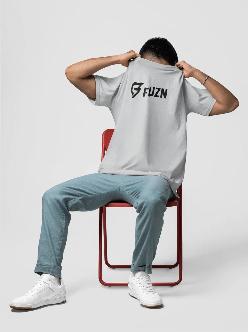 Fuzn Round Neck T-Shirt Grey