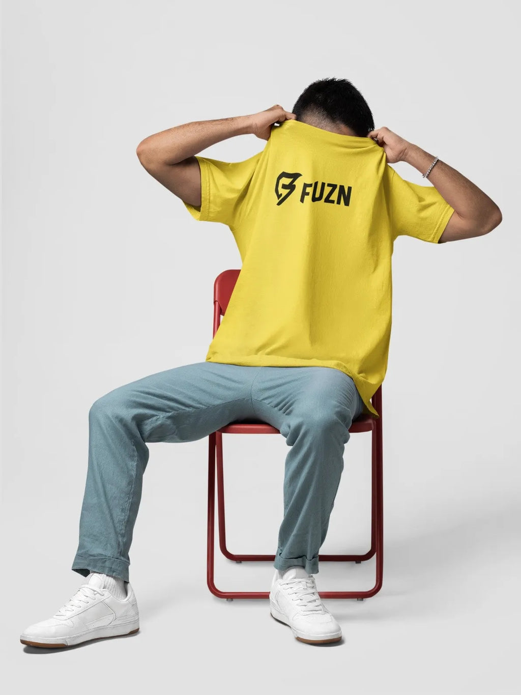 Fuzn Round Neck T-Shirt Yellow