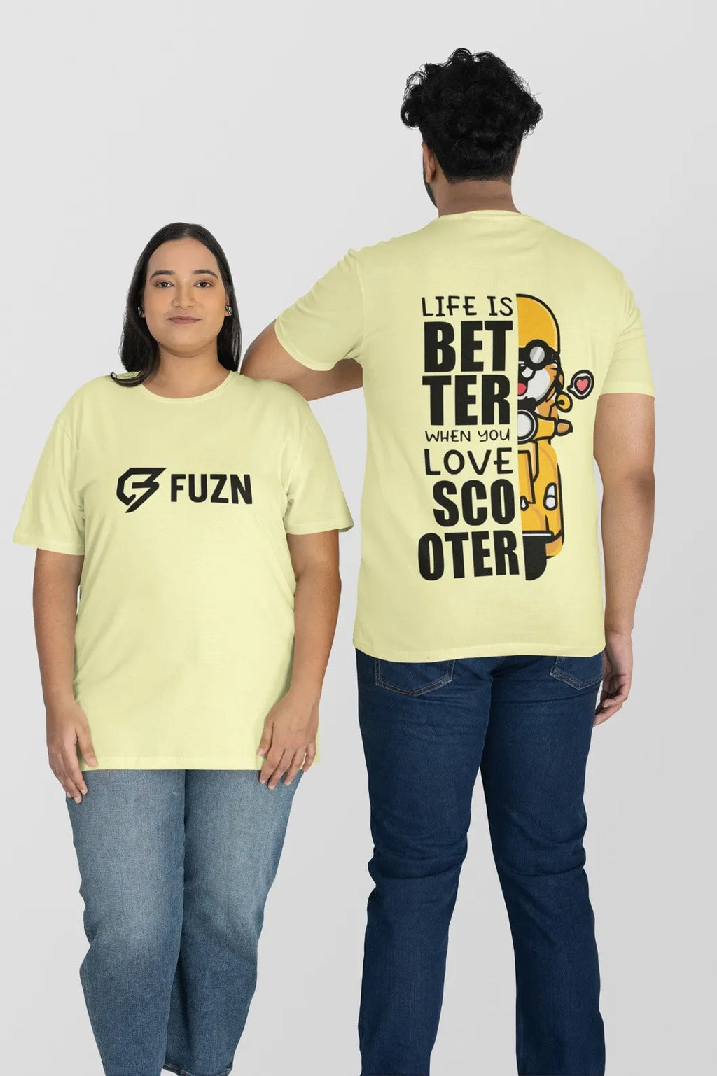 Unisex- Round Neck Yellow
