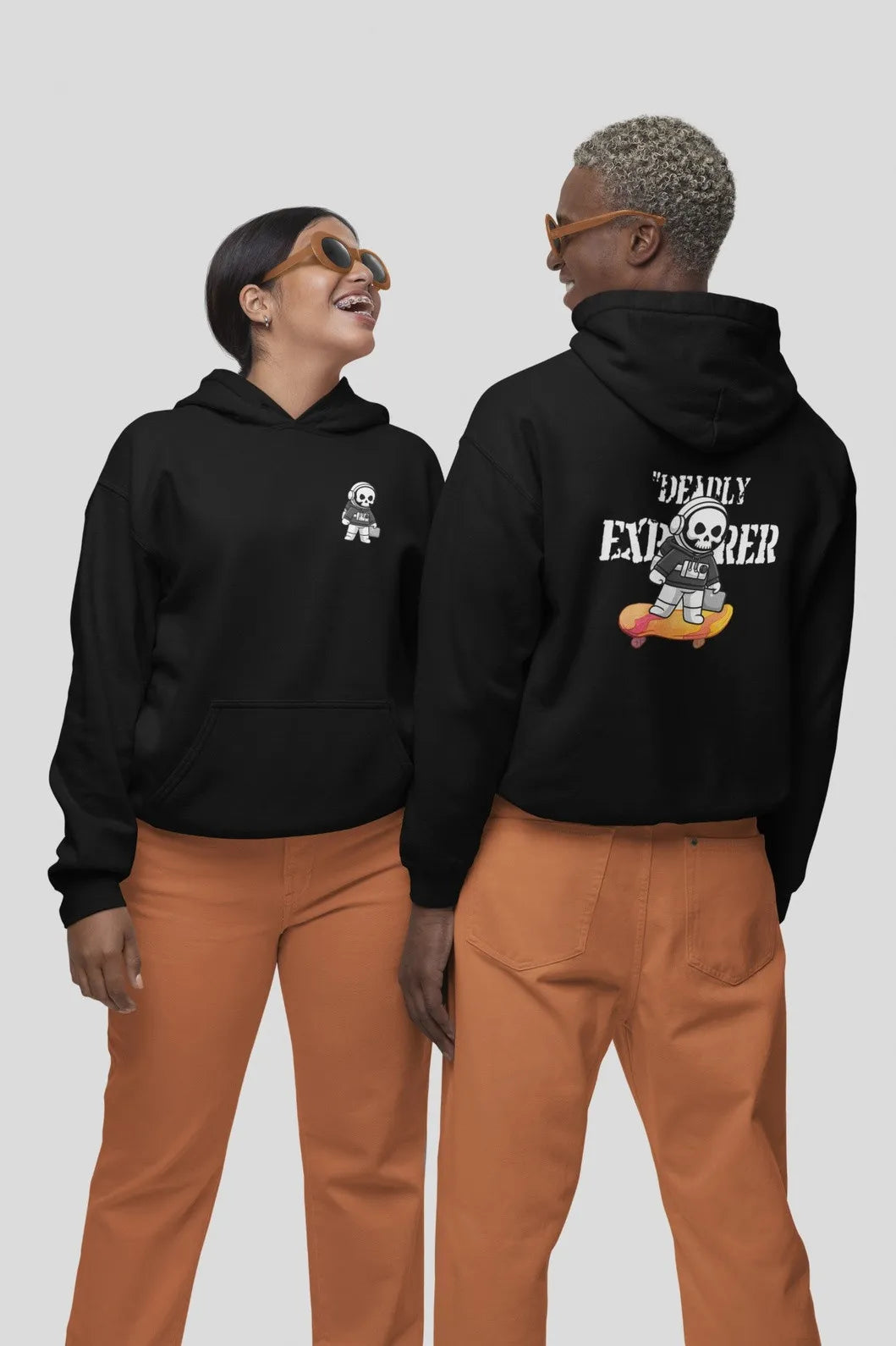 Fuzn - Unisex Hoodie Black Color Printed