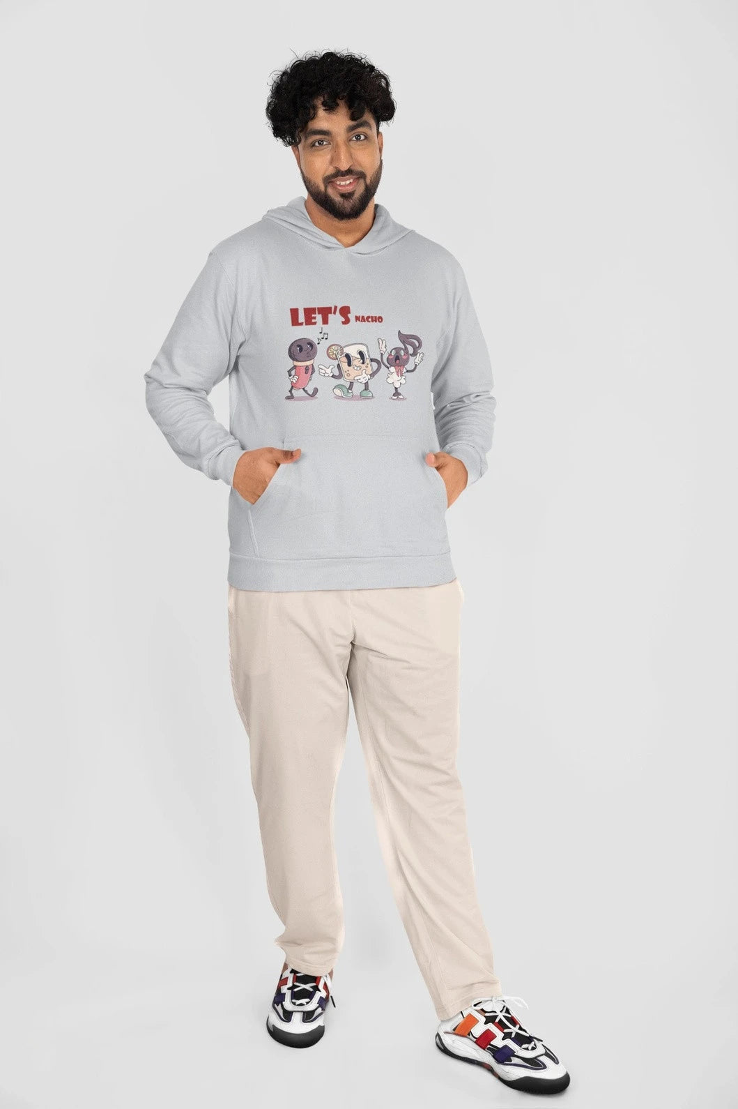 Fuzn - Hoodie Grey Printed