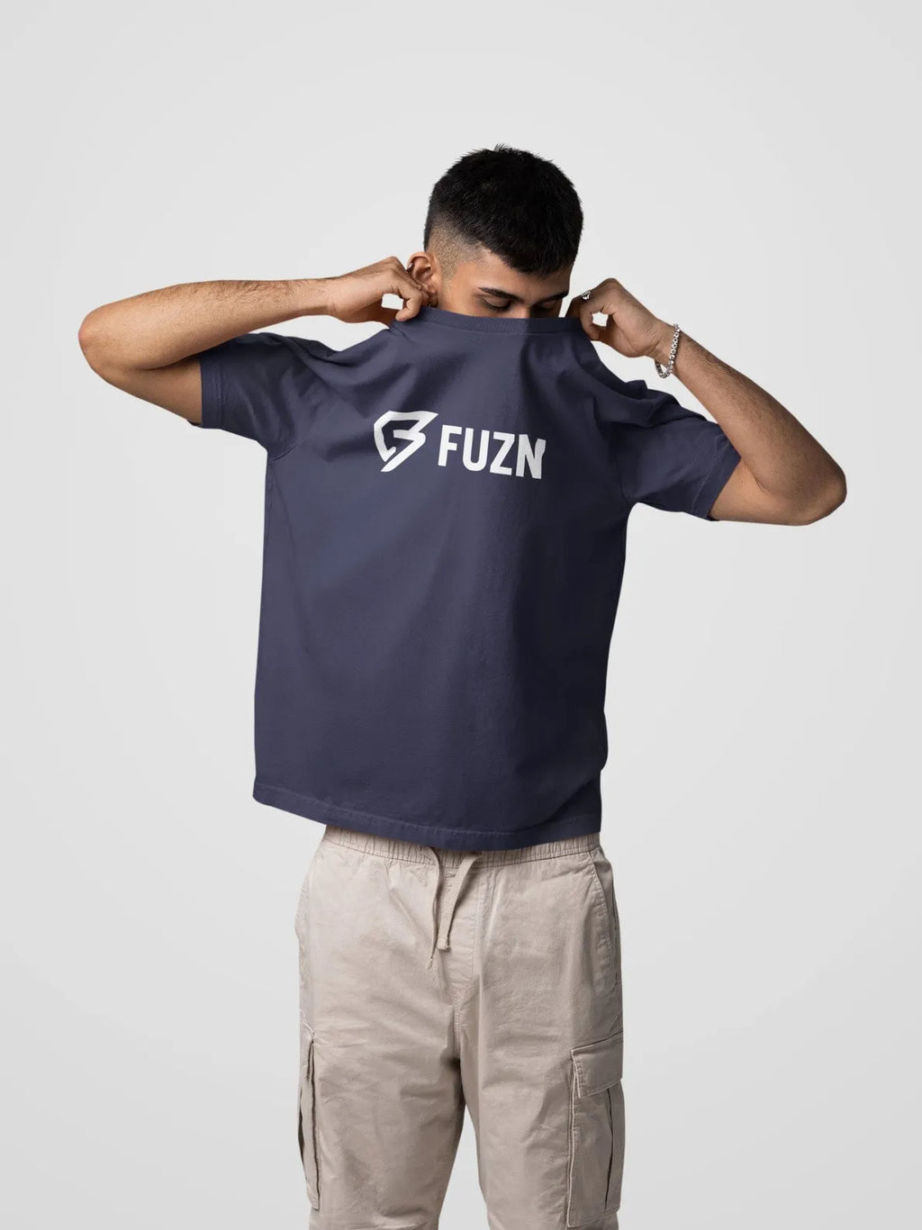 Fuzn Round Neck T-Shirt Blue