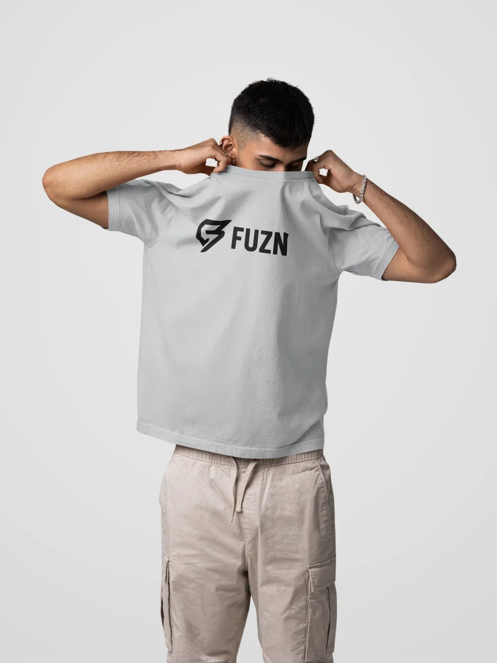 Fuzn Round Neck T-Shirt Grey