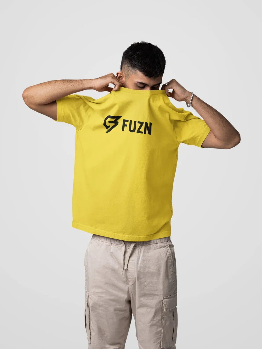 Fuzn Round Neck T-Shirt Yellow