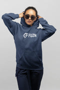 Fuzn - Womens Hoodie Blue Printed