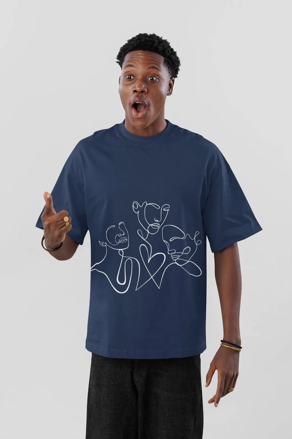 Unisex Oversize T-Shirt Blue Color