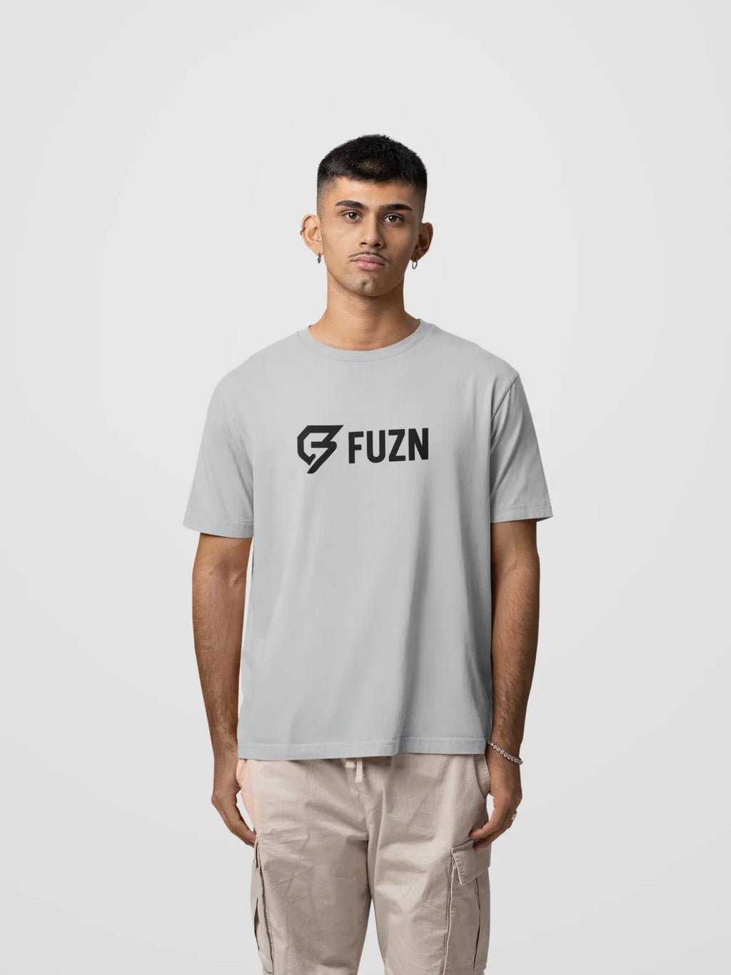 Fuzn Round Neck T-Shirt Grey