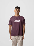 Fuzn Round Neck T-Shirt Maroon