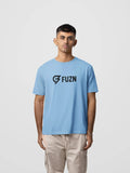 Fuzn Round Neck T-Shirt Sky Blue