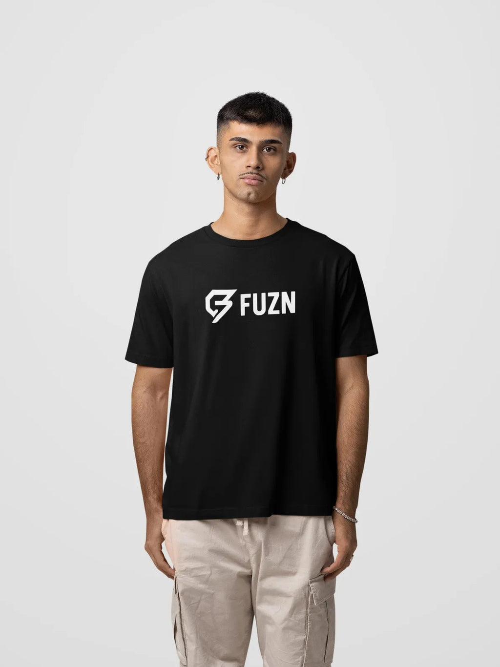 Fuzn Round Neck T-Shirt Black