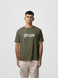 Fuzn Round Neck T-Shirt Olive Green