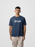 Fuzn Round Neck T-Shirt Dark Blue
