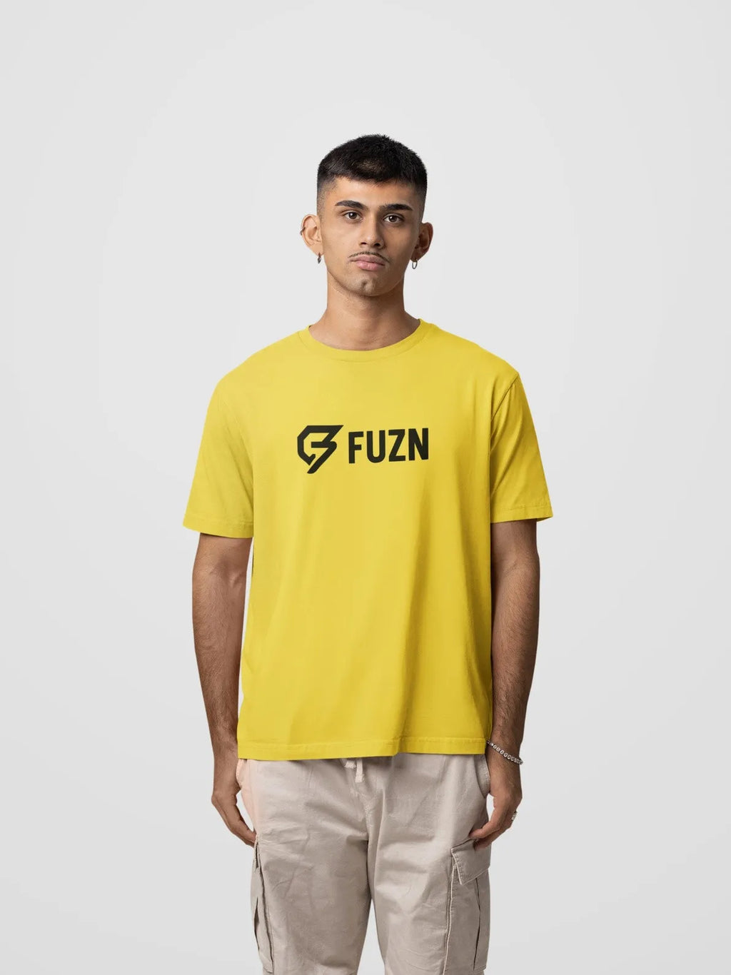 Fuzn Round Neck T-Shirt Yellow