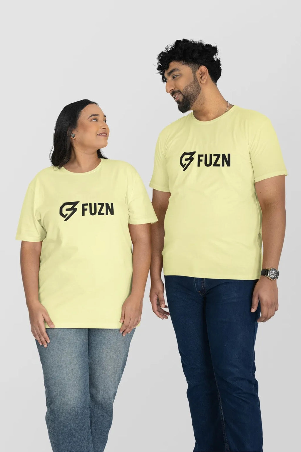 Unisex- Round Neck Yellow