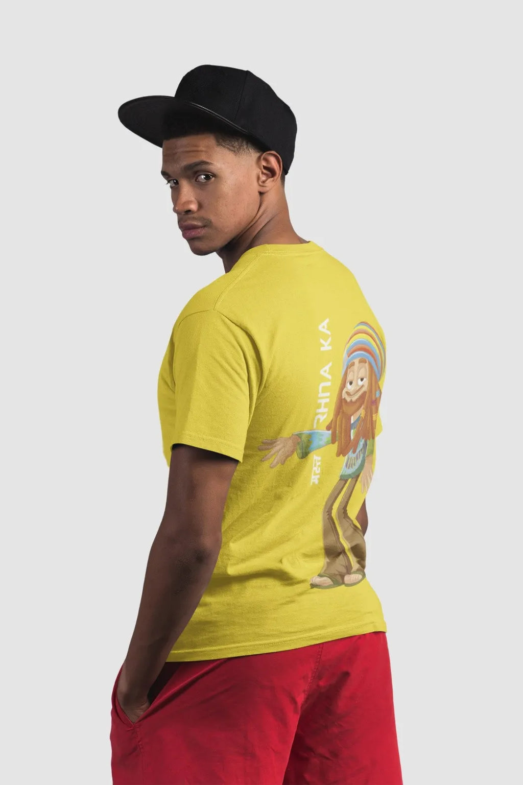 Round Neck T-Shirt Yellow Color