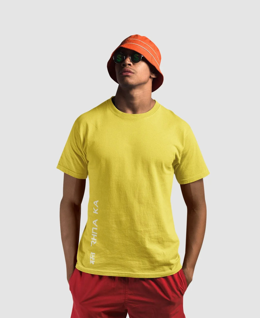 Round Neck T-Shirt Yellow Color