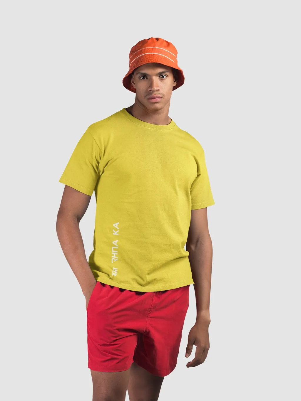 Round Neck T-Shirt Yellow Color
